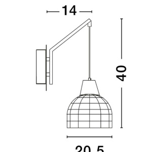 Aplica de perete boho style design natural Fado natur/ alb 148221 universul-luminii.ro