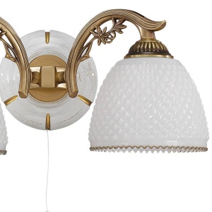 Aplica de perete cu 2 brate din alama design italian 8606 107691 universul-luminii.ro