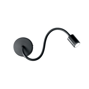 Aplica de perete cu brat flexibil, finisaj negru, LED FOCUS AP1 097190