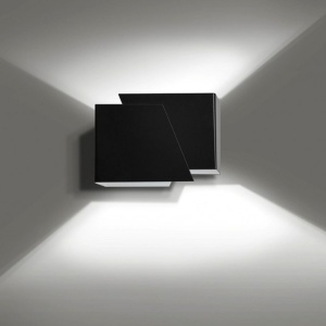 Aplica de perete cu iluminat ambiental FROST neagra 940/2 EMB 188581 universul-luminii.ro