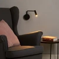 Aplica de perete cu reader LED Blackfriars negru - Img 3
