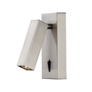 Aplica de perete cu reader LED, Tarifa nickel satinat MA-6071