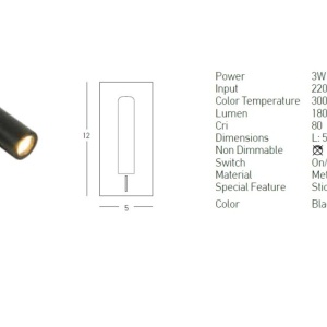 Aplica de perete cu spot LED directionabil Minimal 155161 universul-luminii.ro
