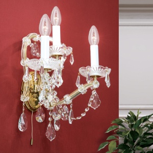 Aplica de perete de lux cristal Swarovski Maria Theresia-A 3L 24K gold plated 200301 universul-luminii.ro