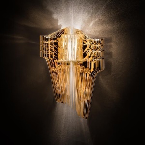 Aplica de perete design Art Deco realizata manual Aria Gold 123941 universul-luminii.ro