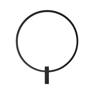 Aplica de perete design circular, lumina ambientala LED 23W, aluminiu negru
