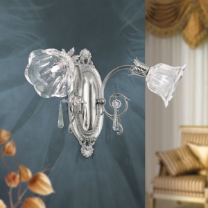 Aplica de perete design clasic LA BOHEME 2L, argintiu antic - Img 2