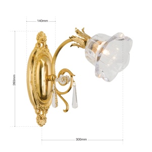 Aplica de perete design clasic LA BOHEME, auriu - Img 3