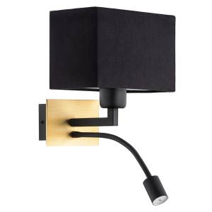 Aplica de perete design elegant BILL II negru 103571 universul-luminii.ro