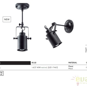 Aplica de perete design Industrial Style LIST 60000 - Img 6