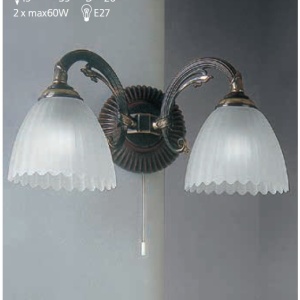 Aplica de perete design italian din alama cu lemn 3510 106061 universul-luminii.ro