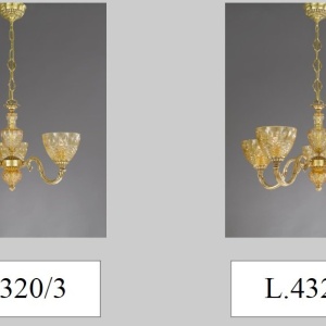 Aplica de perete design italian din alama si sticla chihlimbar 4320 117111 universul-luminii.ro