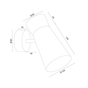 Aplica de perete design minimalist, Otel, Auriu, LORD 169301 universul-luminii.ro