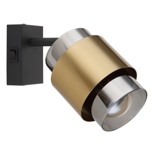 Aplica de perete design modern Milley negru, alama 134531 universul-luminii.ro