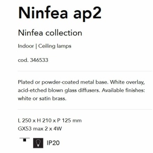 Aplica de perete design modern Ninfea ap2 alb 165961 universul-luminii.ro