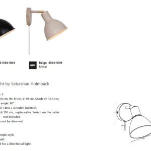 Aplica de perete design modern Pop bej - Img 4