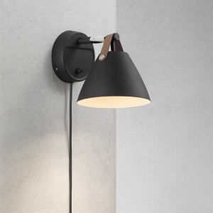 Aplica de perete design nordic STRAP 15 neagra 84291003 DFTP 182571 universul-luminii.ro