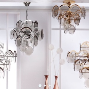 Aplica de perete design retro lux Rauchglas crom 95351 universul-luminii.ro