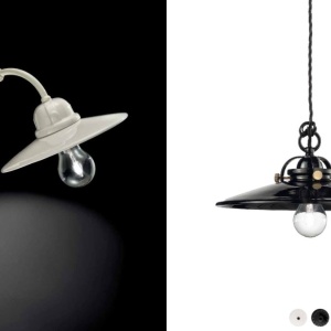 Aplica de perete design retro realizata manual din ceramica B-W 126221 universul-luminii.ro