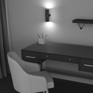 Aplica de perete design tehnic Focus negru 55231 universul-luminii.ro