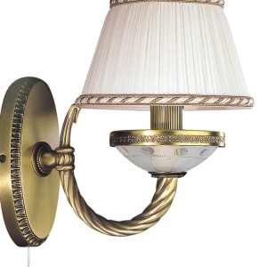 Aplica de perete din alama 1 brat design italian 4660 101561 universul-luminii.ro