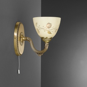 Aplica de perete din alama 1 brat design italian 6258 102181 universul-luminii.ro