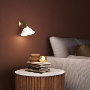 Aplica de perete din alama si sticla design vintage Sofia - Img 13
