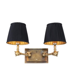 Aplica de perete dubla up or down, alama vintage/ abajur negru, Wentworth 201841 universul-luminii.ro