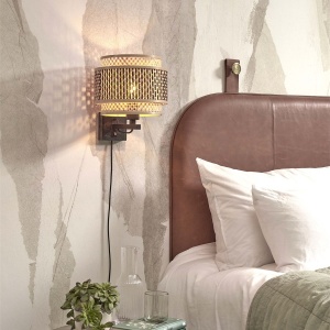 Aplica de perete eco din bambus Bhutan/Shade 2520 bl/nat, bl 55451 universul-luminii.ro