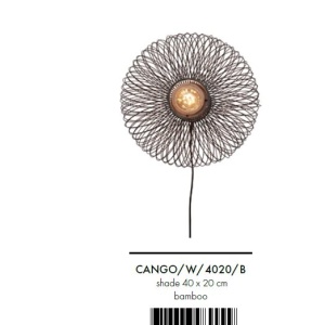 Aplica de perete eco din bambus Cango S 40x20, bl 178621 universul-luminii.ro