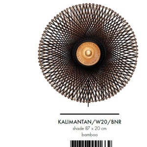 Aplica de perete eco din bambus Kalimantan 87cm nat/bl 121031 universul-luminii.ro