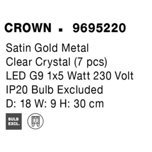 Aplica de perete eleganta design modern Crown 205141 universul-luminii.ro