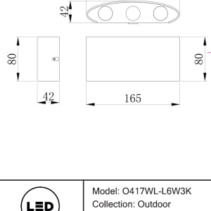 Aplica de perete exterior cu iluminat arhitectural IP54 LED Strato alb 100791 universul-luminii.ro