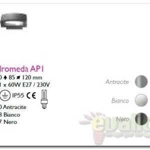 Aplica de perete exterior cu iluminat up-and-down IP55 ANDROMEDA AP1 antracit 61580 47171 universul-luminii.ro