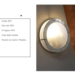 Aplica de perete exterior diam.24cm, IP54, Malte 21861031NL - Img 2