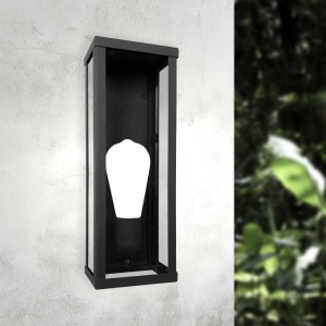 Aplica de perete exterior din otel negru Lantern - Img 2