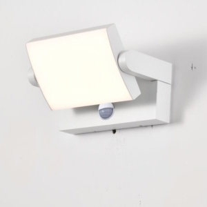 Aplica de perete exterior LED, Protectie IP54, Senzor de miscare, Cooper alb MA-8472