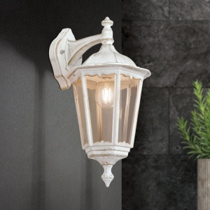 Aplica de perete exterior stil clasic IP43 Puchberg AL 11K/82571 weiß-gold/rauch OR 631201 universul-luminii.ro