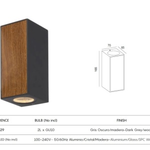 Aplica de perete iluminat exterior ambiental IP65 BERET 135941 universul-luminii.ro