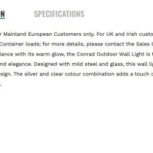 Aplica de perete iluminat exterior traditional IP44 Conrad 218431 universul-luminii.ro