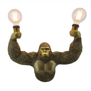 Aplica de perete KING APE 50cm sculptura maimuta aurie - Img 2