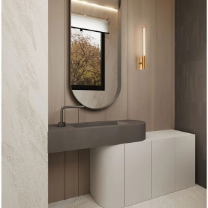 Aplica de perete LED baie IP44 NOLD aurie - Img 9