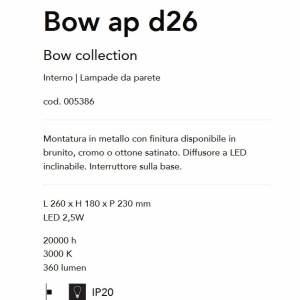 Aplica de perete LED Bow ap d26 crom 45741 universul-luminii.ro