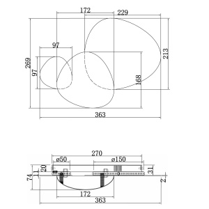 Aplica de perete LED design decorativ ambiental Jack-stone argintiu 100951 universul-luminii.ro