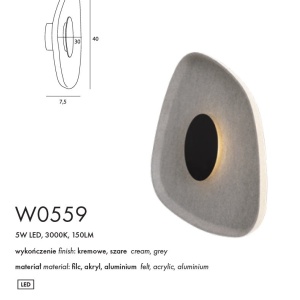 Aplica de perete LED design decorativ Deux crem - Img 6
