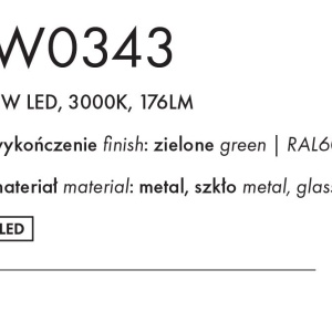 Aplica de perete LED design decorativ Enigma verde - Img 3
