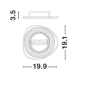 Aplica de perete LED design modern ambiental Atena M 148421 universul-luminii.ro