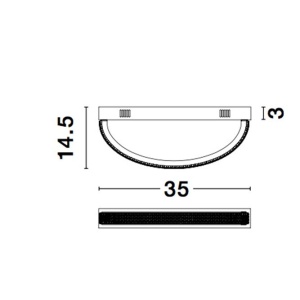 Aplica de perete LED design modern elegant GRANIA auriu - Img 2