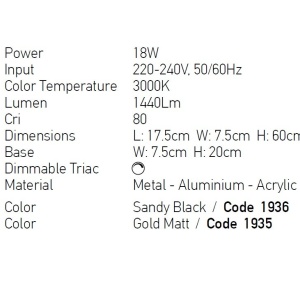 Aplica de perete LED design modern Lora negru 118011 universul-luminii.ro