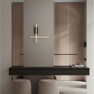 Aplica de perete LED design modern QUAM negru, auriu - Img 10